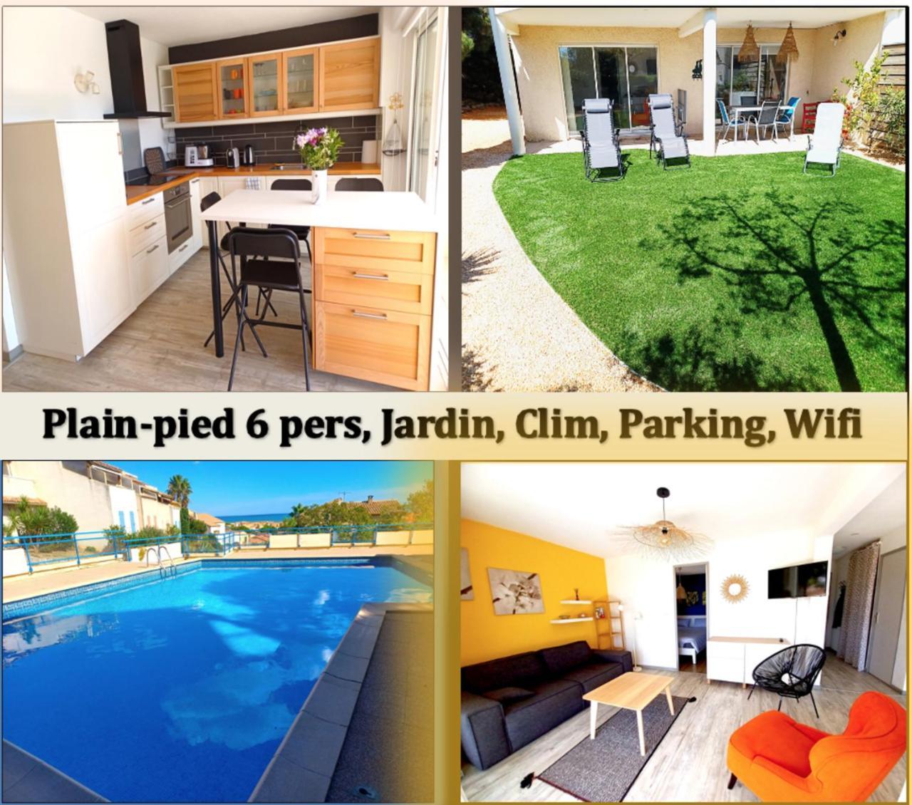 Plain-pied Jardin 6 Personnes Clim Vue Parking Wifi Terrasse Piscine Dans La Apartment